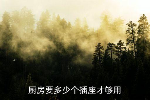 装修厨房水电插座需要多少，厨房需要预留多少插座