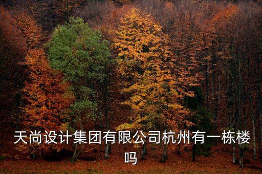  天尚设计集团有限公司杭州有一栋楼吗