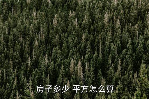  房子多少 平方怎么算