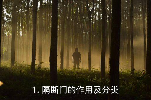 1. 隔断门的作用及分类