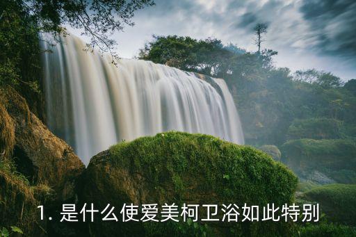 1. 是什么使爱美柯卫浴如此特别