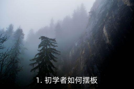 1. 初学者如何摆板
