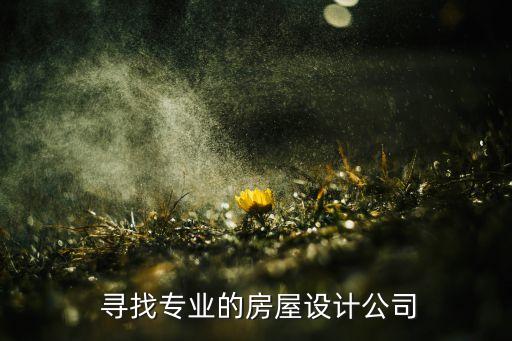 寻找专业的房屋设计公司