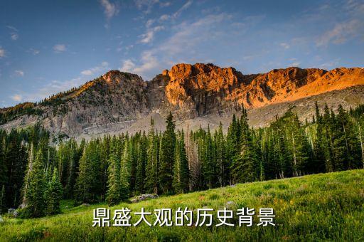 鼎盛大观的历史背景