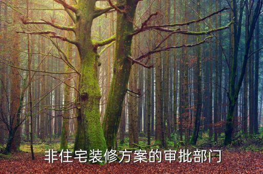 非住宅装修方案的审批部门