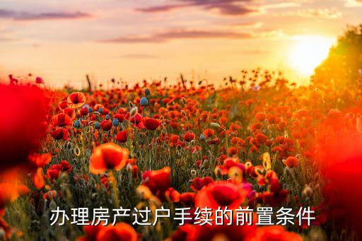 办理房产过户手续的前置条件