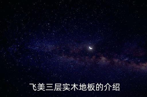 飞美三层实木地板的介绍