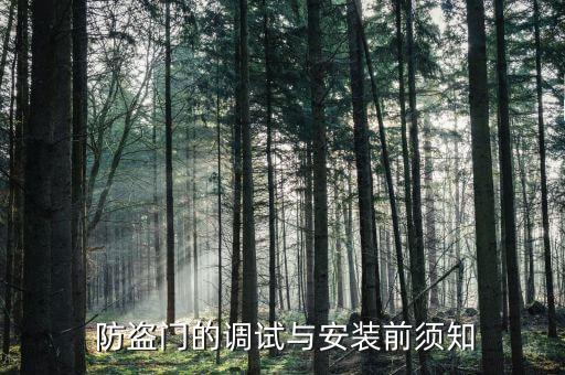 防盗门的调试与安装前须知