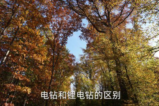 电钻和锂电钻的区别