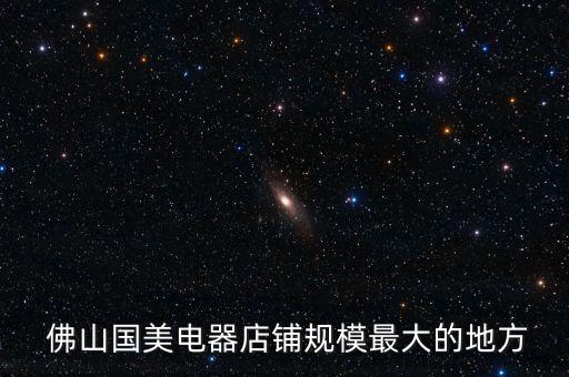 佛山国美电器店铺规模最大的地方