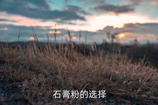 石膏粉的选择