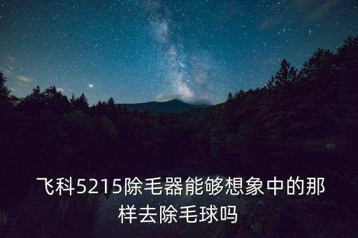 飞科5215除毛器能够想象中的那样去除毛球吗