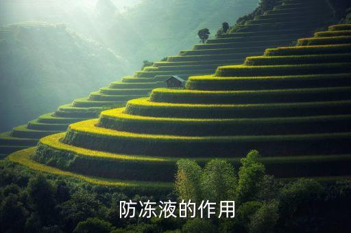 防冻液的作用