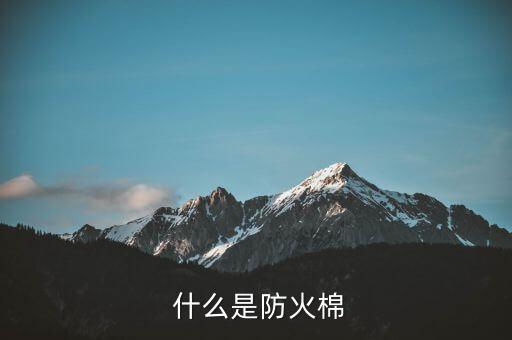 什么是防火棉