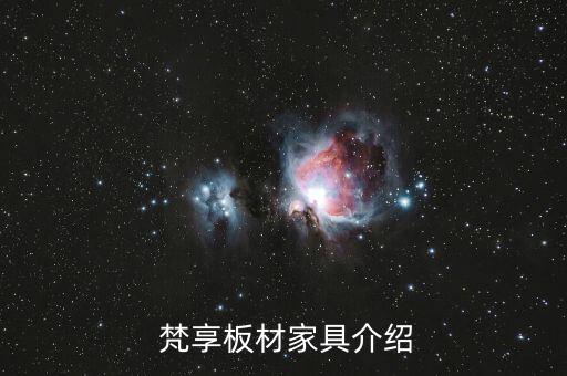 梵享板材家具介绍