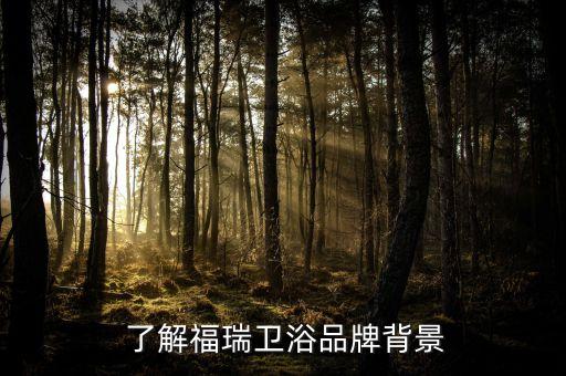 了解福瑞卫浴品牌背景