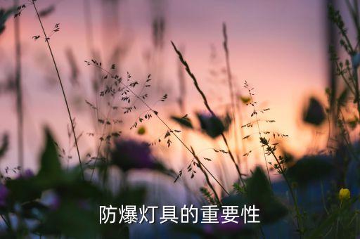 防爆灯具的重要性