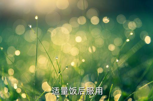 适量饭后服用