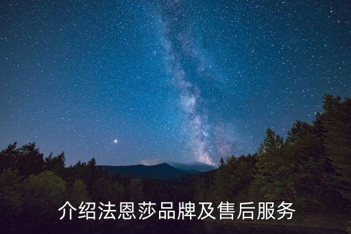 介绍法恩莎品牌及售后服务