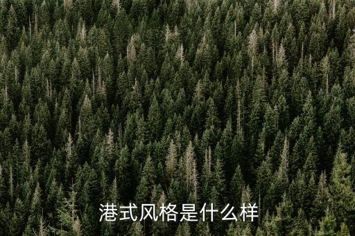 港式风格是什么样