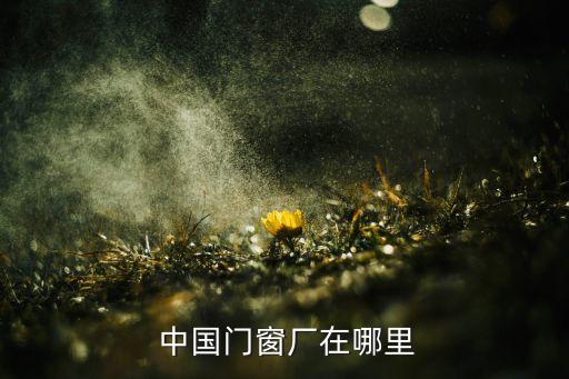 中国门窗厂在哪里