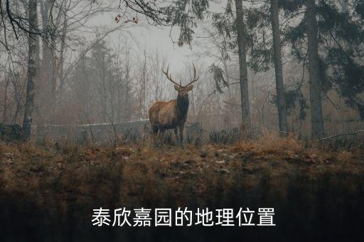 泰欣嘉园的地理位置